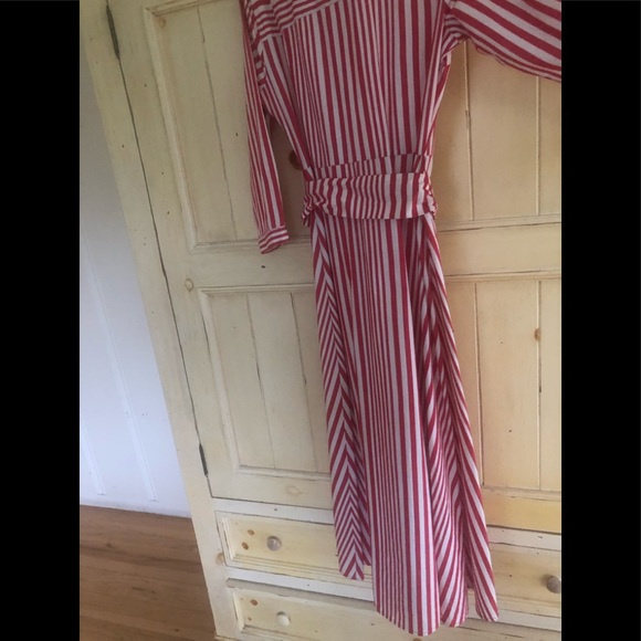 Zara Woman Red & White Striped Cotton Cala Dress.  EUC. - Picture 8 of 12